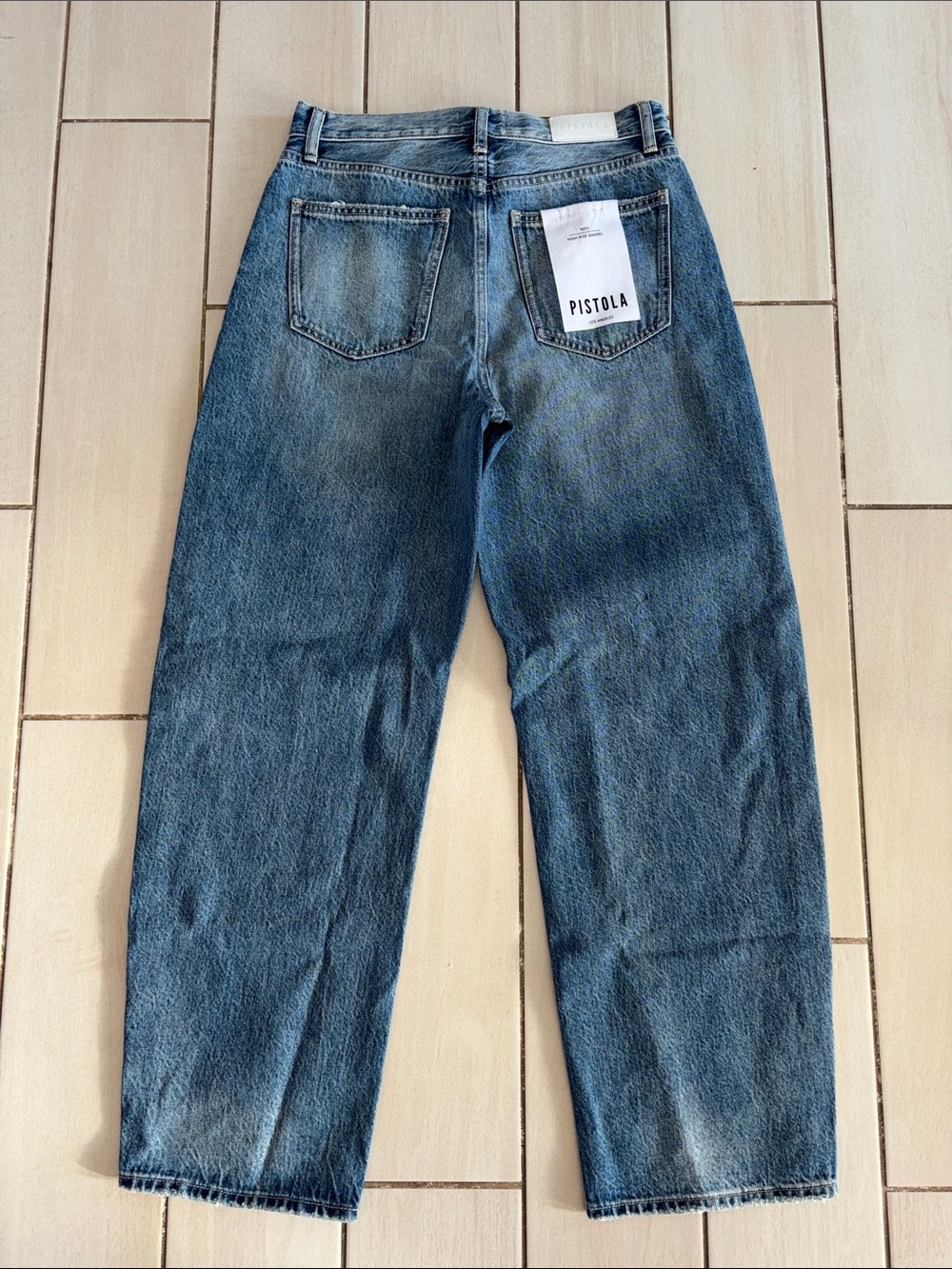 Pistola Wes High Rise Barrel Jean Spectacle NWT - Picture 8 of 11